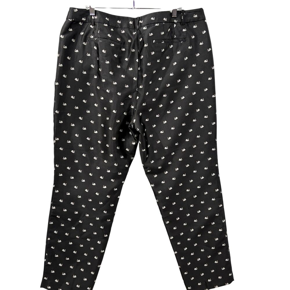 Rsvp By Talbots Size 16 Swan Print Cigarette Pant… - image 2